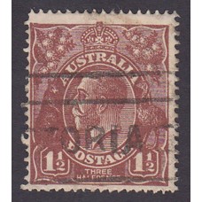 Australian    King George V   1½d Penny Half Pence Brown   Single Crown WMK  3rd State Plate Variety..